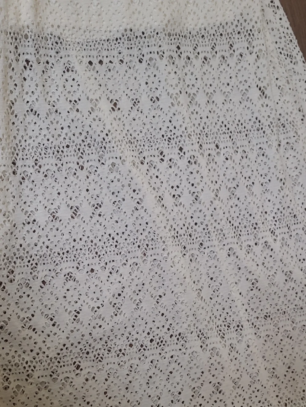 Bisou Bisou Cream Crochet Halter Maxi‎ Dress